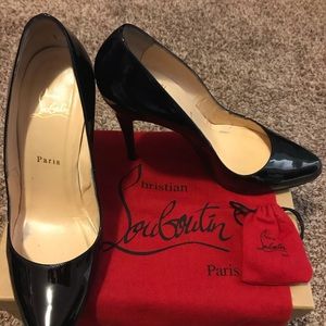 Christian Louboutin Decolette Black Patent Heels